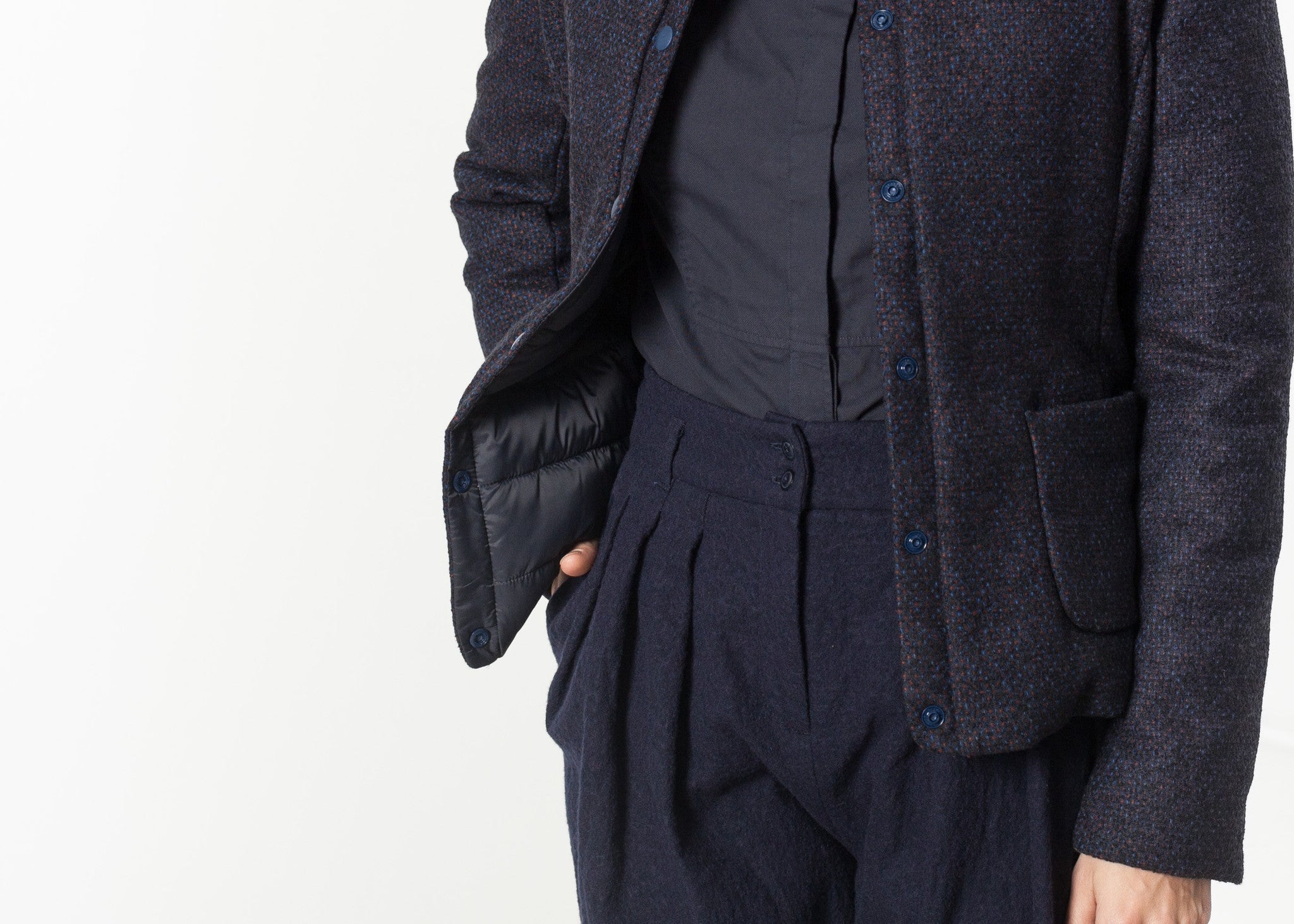 Camelia Reversible Jacket in Navy/Blue