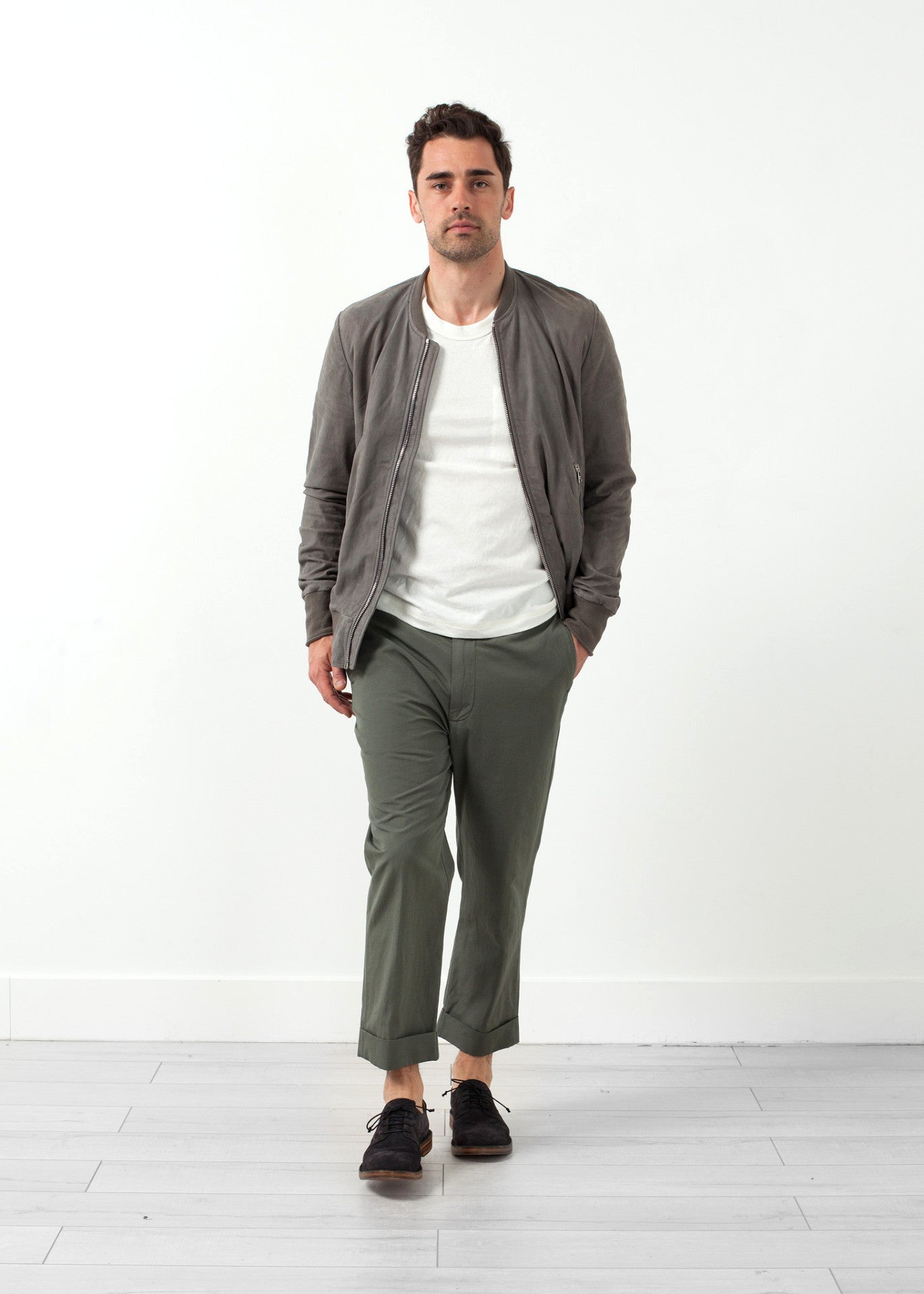 Flat Front Cuffed Trouser