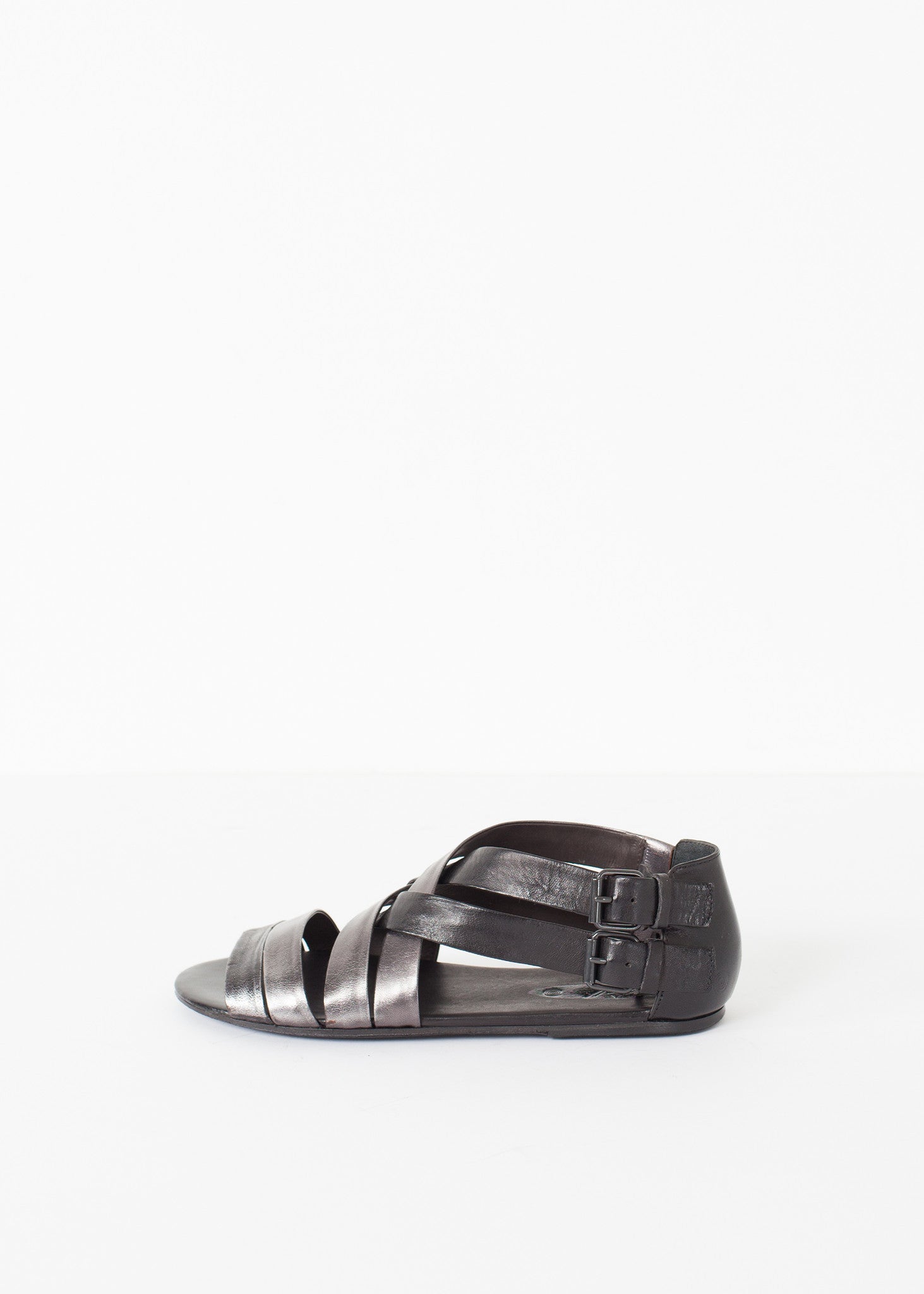 Wrap Sandal in Black/Steel